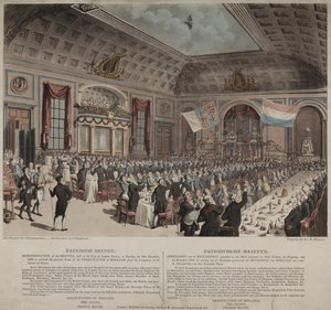 Dinner in celebration of the emancipation of Holland from France, City of London Tavern, Bishopsgate, 1814