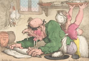 Dinners Drest in the Neatest Manner by Thomas Rowlandson