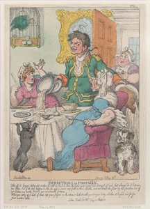 Directions to Footmen, November 10, 1807 by Thomas Rowlandson