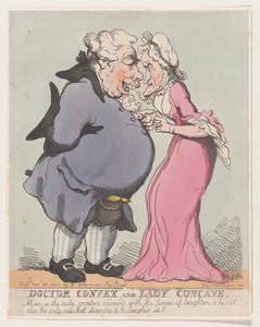 Doctor Convex and Lady Concave by Thomas Rowlandson