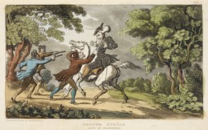Doctor Syntax and Highwaymen by Thomas Rowlandson