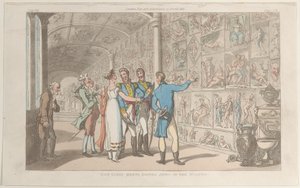 Don Luigi Meets Donna Anna in the Museum, from Naples and the Campagna Felice, June 1, 1815 by Thomas Rowlandson