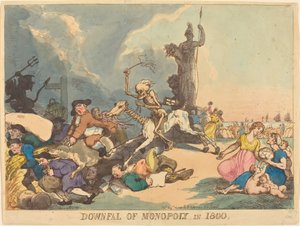 Downfall of Monopoly in 1800 by Thomas Rowlandson