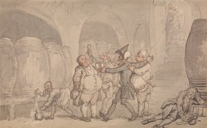 Dr. Syntax Made Free of the Cellar by Thomas Rowlandson