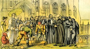 Dr Syntax at the Funeral of His Wife by Thomas Rowlandson