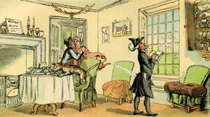 Dr Syntax copying the wit of the window by Thomas Rowlandson