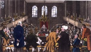 Dr Syntax in the House of Commons by Thomas Rowlandson