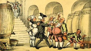 Dr Syntax Made Free of the Cellar by Thomas Rowlandson