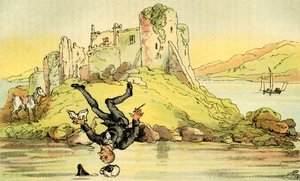Dr Syntax Tumbling into the Water by Thomas Rowlandson