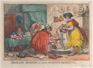 Dram-a-tic Demireps at their Morning Rehearsal by Thomas Rowlandson