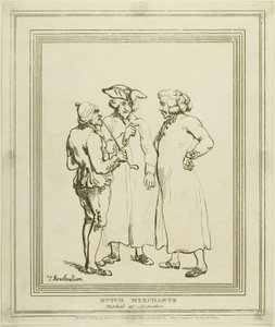 Dutch Merchants Sketched at Amsterdam