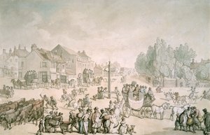 Elephant and Castle, Southwark, London, c1805-c1820 by Thomas Rowlandson