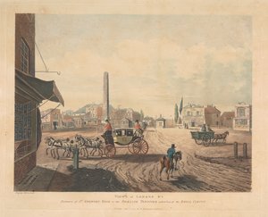 Entrance of St. Georges Road or the Obelisk Turnpike (No.2) by Thomas Rowlandson