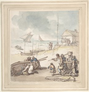 Figures by the Seashore by Thomas Rowlandson