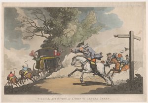 Filial Affection, or a Trip to Gretna Green by Thomas Rowlandson