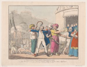 Fraternization in Grand Cairo, or The Mad General & his Bonny Party Likely to ... by Thomas Rowlandson