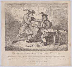 Frontispiece, Revising for the Second Edition Picturesque Beauties of Boswell by Thomas Rowlandson