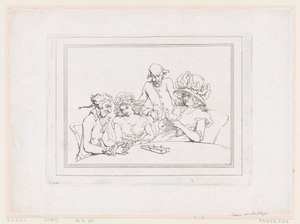 Game at Cribbage by Thomas Rowlandson