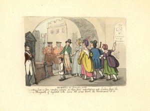 Gentleman escorting country cousins on their first trip to London by Thomas Rowlandson