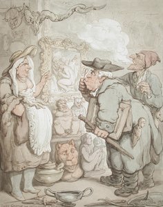 Gouty Gulston the Antiquarian at Antwerp by Thomas Rowlandson
