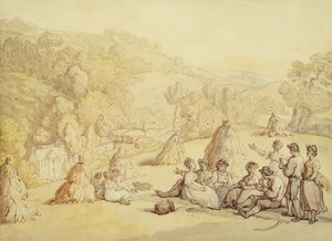 Harvesters Resting in a Corn Field by Thomas Rowlandson