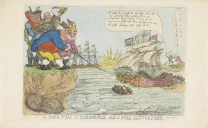 Dutch Fleet Refloated by Joint Effort, 1813 by Thomas Rowlandson