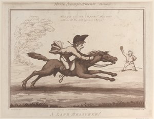 Horse Accomplishments, Sketch 11: A Land Measurer !! by Thomas Rowlandson