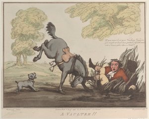 Horse Accomplishments, Sketch 12: A Vaulter !! by Thomas Rowlandson