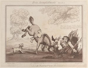 Horse Accomplishments, Sketch 12: A Vaulter !!, August 1, 1799 by Thomas Rowlandson