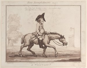 Horse Accomplishments, Sketch 3: A Whistler !! by Thomas Rowlandson