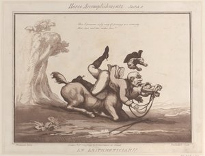 Horse Accomplishments, Sketch 8: An Arithmetician !!, August 1, 1799 by Thomas Rowlandson