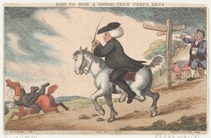How to Ride a Horse Upon Three Legs by Thomas Rowlandson