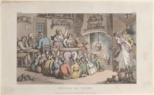 Hunting the Slipper, from The Vicar of Wakefield, May 1, 1817 by Thomas Rowlandson