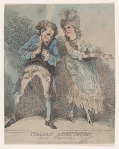 Italian Affectation, Real Characters by Thomas Rowlandson