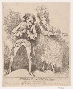 Italian Affectation, Real Characters, September 1, 1780 by Thomas Rowlandson