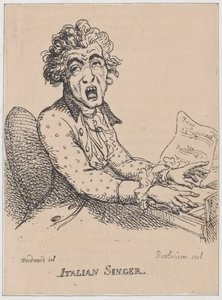 Italian Singer, April 1808 by Thomas Rowlandson