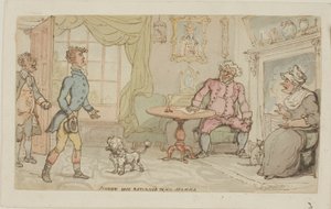 Johnny Safe Returned to His Mama by Thomas Rowlandson
