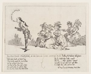 La Politesse Françoise, or The English Ladies Petition to His Excellency the Mushroom by Thomas Rowlandson