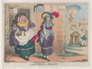 Launching a Frigate, [February 1, 1809], Reprint by Thomas Rowlandson
