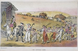 The doctor with peasants at the harvest festival - in Doctor Syntax