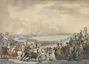 Light Horse Volunteers of London and Westminster, Commanded by Colonel Herries, Reviewed by His Majesty on Wimbledon Common, 5 July 1798 by Thomas Rowlandson