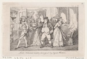 Lord Tellamar Rudely Dismissed by Squire Western, from The History of Tom Jones, a Foundling, 1792 by Thomas Rowlandson