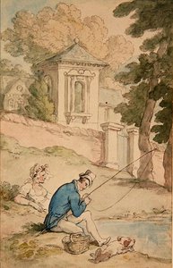 Man Fishing by Thomas Rowlandson