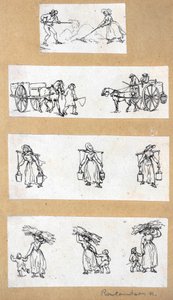 Miniature Studies by Thomas Rowlandson