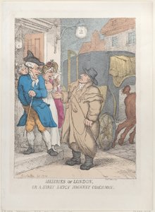 Miseries of London, or a Surly Saucy Hackney Coachman, June 4, 1814 by Thomas Rowlandson