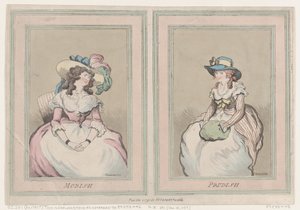 Modish and Prudish, December 1, 1791 by Thomas Rowlandson