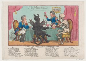 Nap and His Friends in their Glory, October 1, 1808 by Thomas Rowlandson