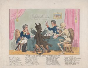 Nap and His Friends in their Glory, October 1, 1813 by Thomas Rowlandson