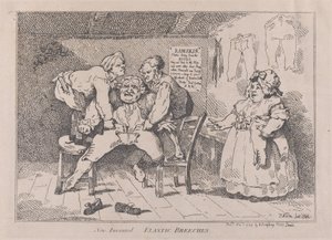 New Invented Elastic Breeches, November 1, 1784 by Thomas Rowlandson