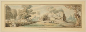 New Town, Old Church (Isle of Wight) by Thomas Rowlandson